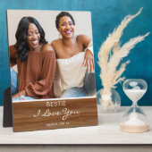 Bestie I Love You 素朴 Wood Effect Photo フォトプラーク (側面)