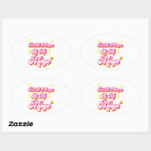 BESTIE LET ME MERGE 楕円形シール (シート)