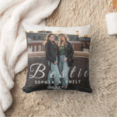 Bestie Photo Collage Pillow – Names & Year Gift クッション (ブランケット)