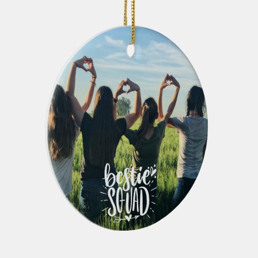 Bestie Squad写真パーソナライズされたBFF友情 セラミックオーナメント (右)