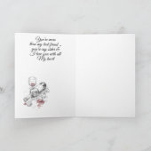 Bestie Wine Birthday  カード (内部)