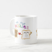 bestiesのピーナッツバターの綿毛 コーヒーマグカップ (正面左)