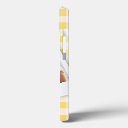 Bestiesインスタントフォトイエロー市松模様に Case-Mate iPhoneケース (裏面 / 左)