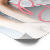 Bestiesピンクのスクリプトカスタムフォトポスター ポスター (角)