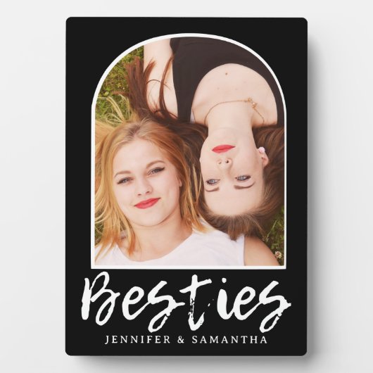 Bestiesフォトアーチ写真フレーム白黒 フォトプラーク (正面)