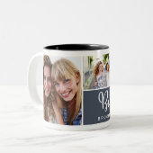 Bestiesフォトコラージュ最高のの友人 ツートーンマグカップ (正面左)