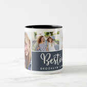 Bestiesフォトコラージュ最高のの友人 ツートーンマグカップ (中央)