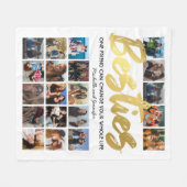 Bestiesフォトコラージュ |友最高の人 フリースブランケット (正面(横))