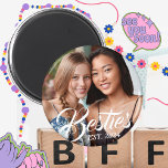 Bestiesマグネット最高のfor Friends BFFフォトマグネット マグネット<br><div class="desc">カスタムBestiesと最高のEstの友達のための写真のマグネット。BFFの写真と友達になる年パーソナライズされたの20XX最高の」。</div>