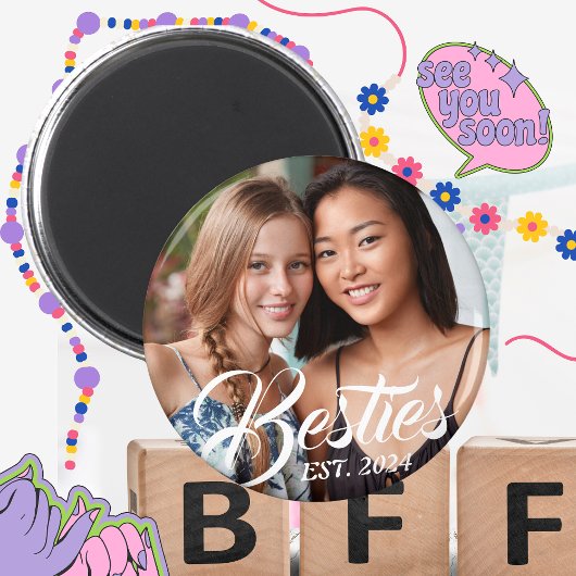 Bestiesマグネット最高のfor Friends BFFフォトマグネット マグネット
