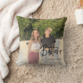 Bestiesモダンスクリプ最高のトフレンズ写真エレガントT クッション (ブランケット)