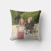 Bestiesモダンスクリプ最高のトフレンズ写真エレガントT クッション (正面)