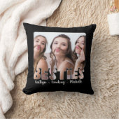BESTIESモダンタイポグラフィの写真の名前 クッション (ブランケット)
