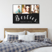 Bestiesモダンフォトコラージュ – カスタム Canvas Print キャンバスプリント (インサイチュ (寝室))