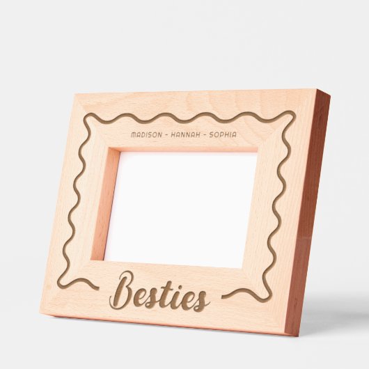 Besties最高の Friends Wavyレ縁どーザー レーザー彫刻フレーム (左)