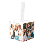 Besties パーソナライズされた Friends最高の Photo Chrimas キューブオーナメント (正面アングル)