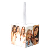 Besties パーソナライズされた Friends最高の Photo Chrimas キューブオーナメント (裏面アングル)