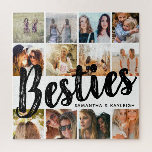 BESTIES、フォトコラージュと名前入り BFF ジグソーパズル