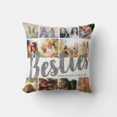 BESTIES、写真のコラージュと名前 | BFF クッション (正面)