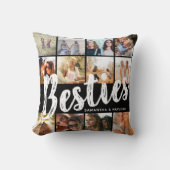 BESTIES、写真のコラージュと名前 | BFF クッション (正面)