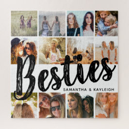 BESTIES、写真のコラージュと名前 | BFF ジグソーパズル