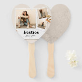 BESTIES、写真のコラージュと名前 | BFF ハンドファン (正面&裏面)