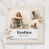 BESTIES、写真のコラージュと名前 | BFF フェイバータグ (正面)