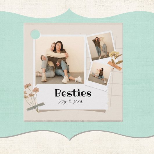 BESTIES、写真のコラージュと名前 | BFF フェイバータグ