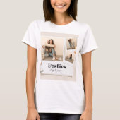 BESTIES、写真のコラージュと名前 | BFF Tシャツ (正面)