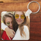 "Besties"友だち最高のの写真パーソナライズされた キーホルダー (裏面)