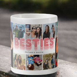 Besties 最高の Friend Photo Collage コーヒーマグカップ
