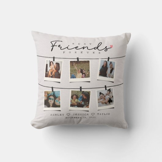 Besties 最高の Friendsギフトパーソナライズされた写真 クッション (正面)