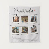 Besties 最高の Friendsギフトパーソナライズされた写真 タペストリー (正面)