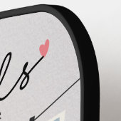 Besties 最高の Friendsギフトパーソナライズされた写真 ピックルボールラケット (左詳細)