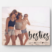 Besties 最高の Friendsスクリプトフォントモダン写真 フォトプラーク (正面)