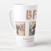 Besties 最高の friends forever写真名バラ金ゴールド カフェラテマグ (左アングル)