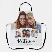 Besties 4 Photo Collage 最高の Friend's エプロン (正面)