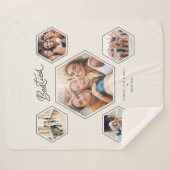 Besties 5 Photo Collage Custom Friendship Keepsake シェルパブランケット (正面(横))