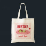 Besties best friend bff cute funny custom tote bag トートバッグ<br><div class="desc">This cute funny and trendy bestie best friend friendship tote bag is the perfect gift for your bff or for two friends that think alike, share everything and mean the world to each other. A great surprise for a birthday, to say thank you, I love you or just to show...</div>