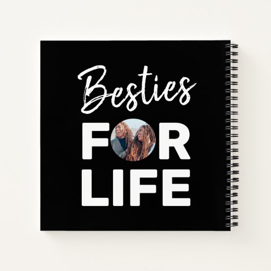 Besties BFFモダン Friends写真最高のおもしろい誕生日 ノートブック (裏面)