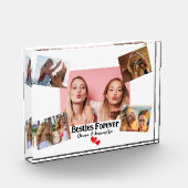 Besties,BFF,5カスタム枚の写真モダン，かわいスタイリッシュ, フォトブロック (左)