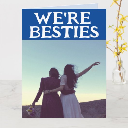 BESTIES BFF LIKE LUCY & ETHEL HELLO GREETING CARD カード (黄色い花)