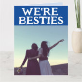 BESTIES BFF LIKE LUCY & ETHEL HELLO GREETING CARD カード (正面)