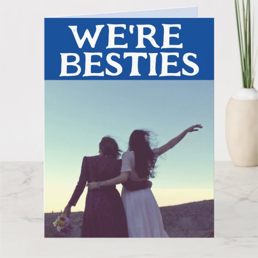 BESTIES BFF LIKE LUCY & ETHEL HELLO GREETING CARD カード (正面)