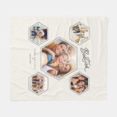 Besties Custom 5 Photo Collage Friendship Keepsake フリースブランケット (正面(横))