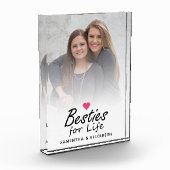 Besties for Life モダン Script 最高の Friends Photo フォトブロック (左)
