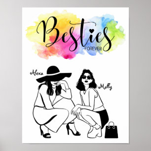 Besties Foreverポスター/フレンド最高のポスター ポスター