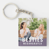 Besties Forever 最高の Friends BFFモダン Chic Photo キーホルダー (正面)