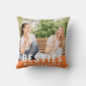 Besties Forever 最高の Friends BFFモダン Chic Photo クッション (裏面)