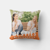 Besties Forever 最高の Friends BFFモダン Chic Photo クッション (正面)